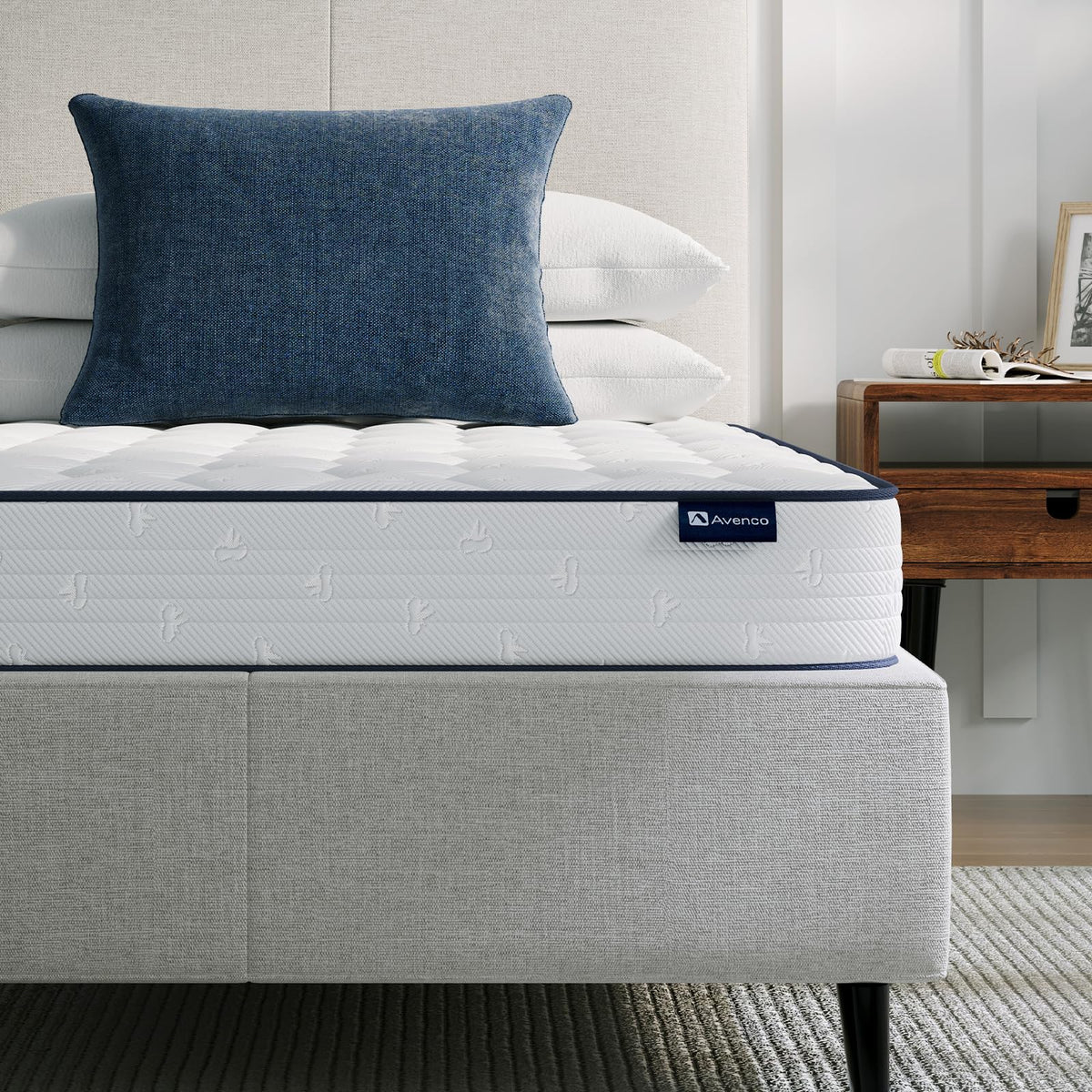 Avenco 10 Inch Queen Mattress, Medium Firm Hybrid Mattress in a Box