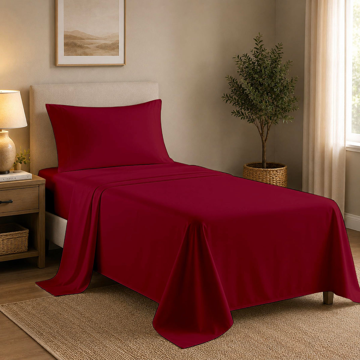Queen Pillow Cases Set of 2, 400 Thread Count, White