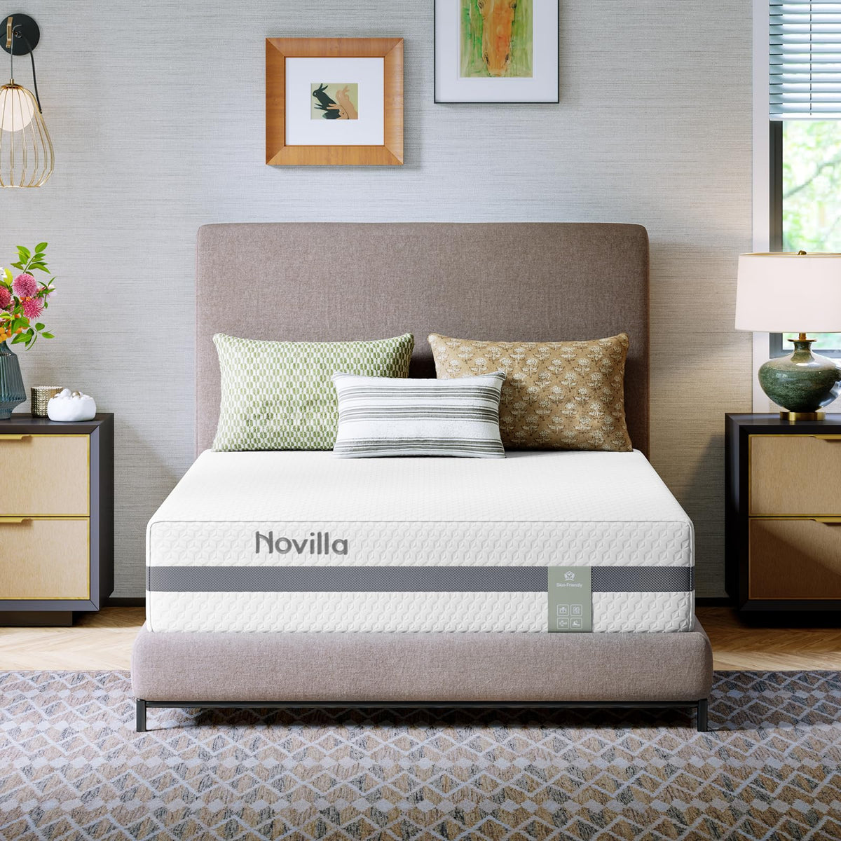 Novilla 14 inch King Size Mattress, Cooling Memory Foam Mattress King