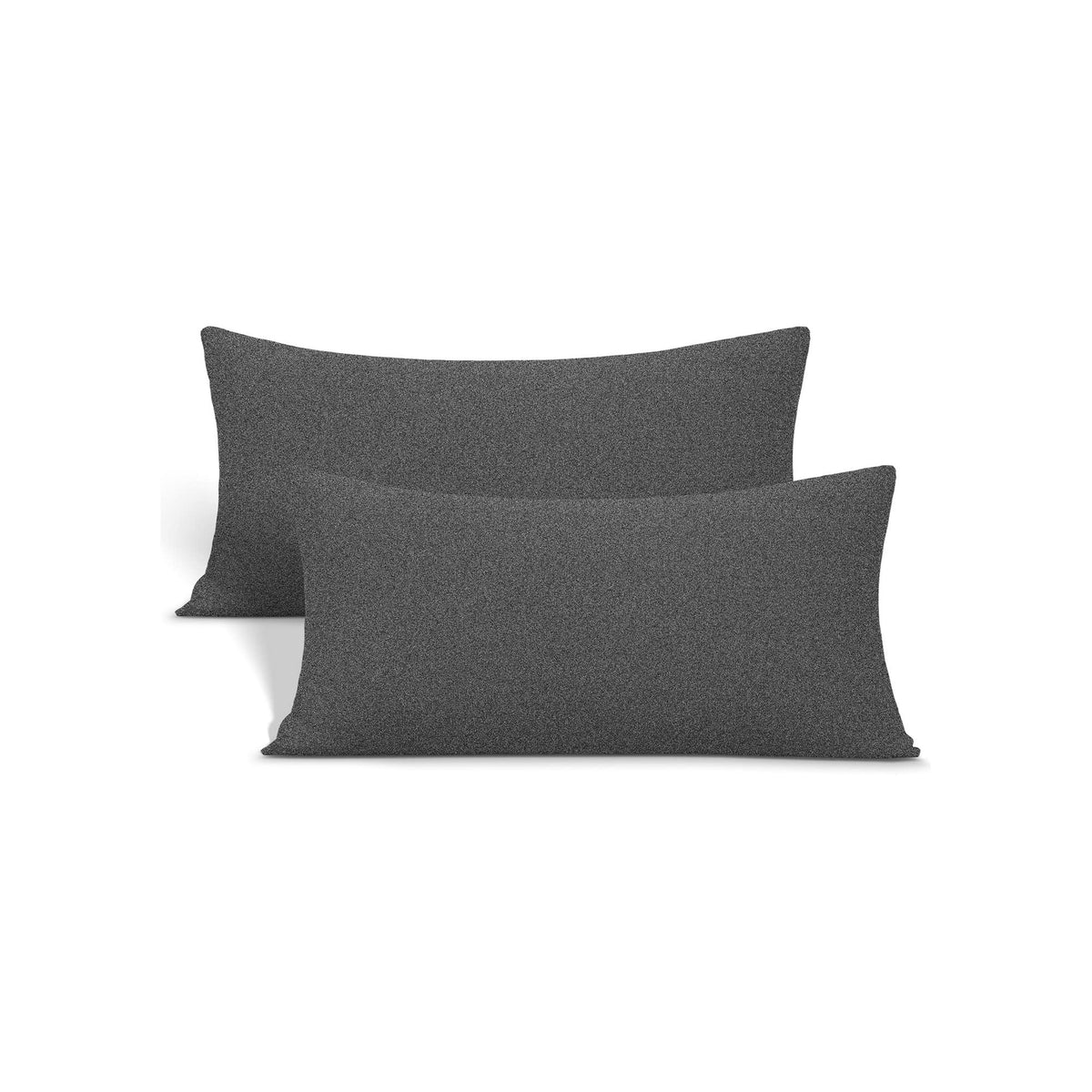 N&Y HOME 2-Pack Jersey Knit Pillow Cases Standard/Queen, White