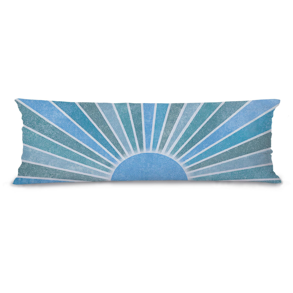 Boho Orange Sun Sunshine 20x54 Body Pillow Cover Case, Mid Century Modern Boho Horizontal Sunset Sunrise Decorative Long Hug Pillow Cases for Bed Couch