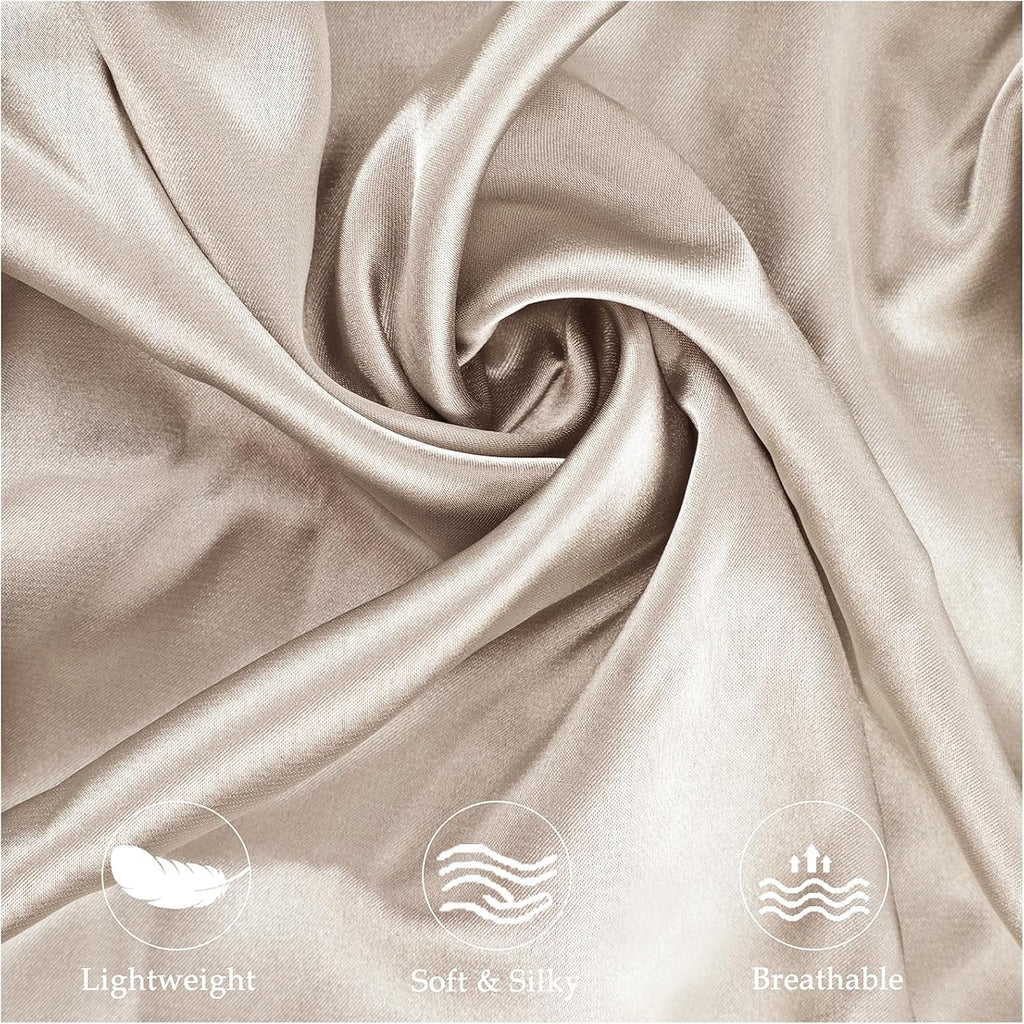 Satin Pillowcase for Zelimun Cervical Pillow, Ergonomic Case, Smooth & Soft Sleeping Pillowcase, Champagne Pillow Cover with Zipper