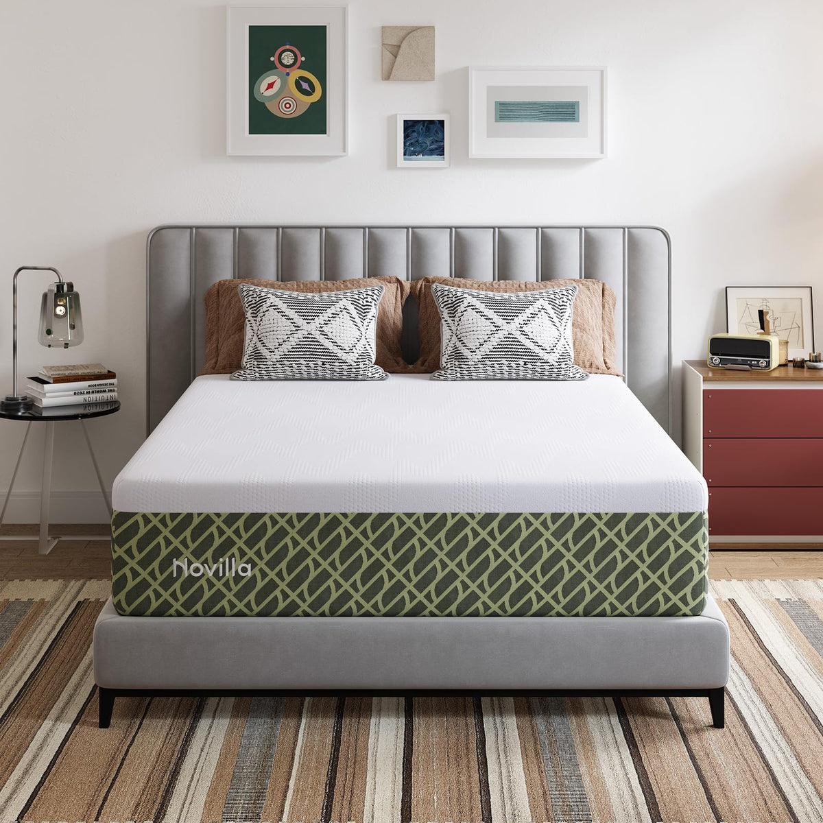 Novilla 14 Inch Queen Size Mattress, Queen Memory Foam Mattress in a Box