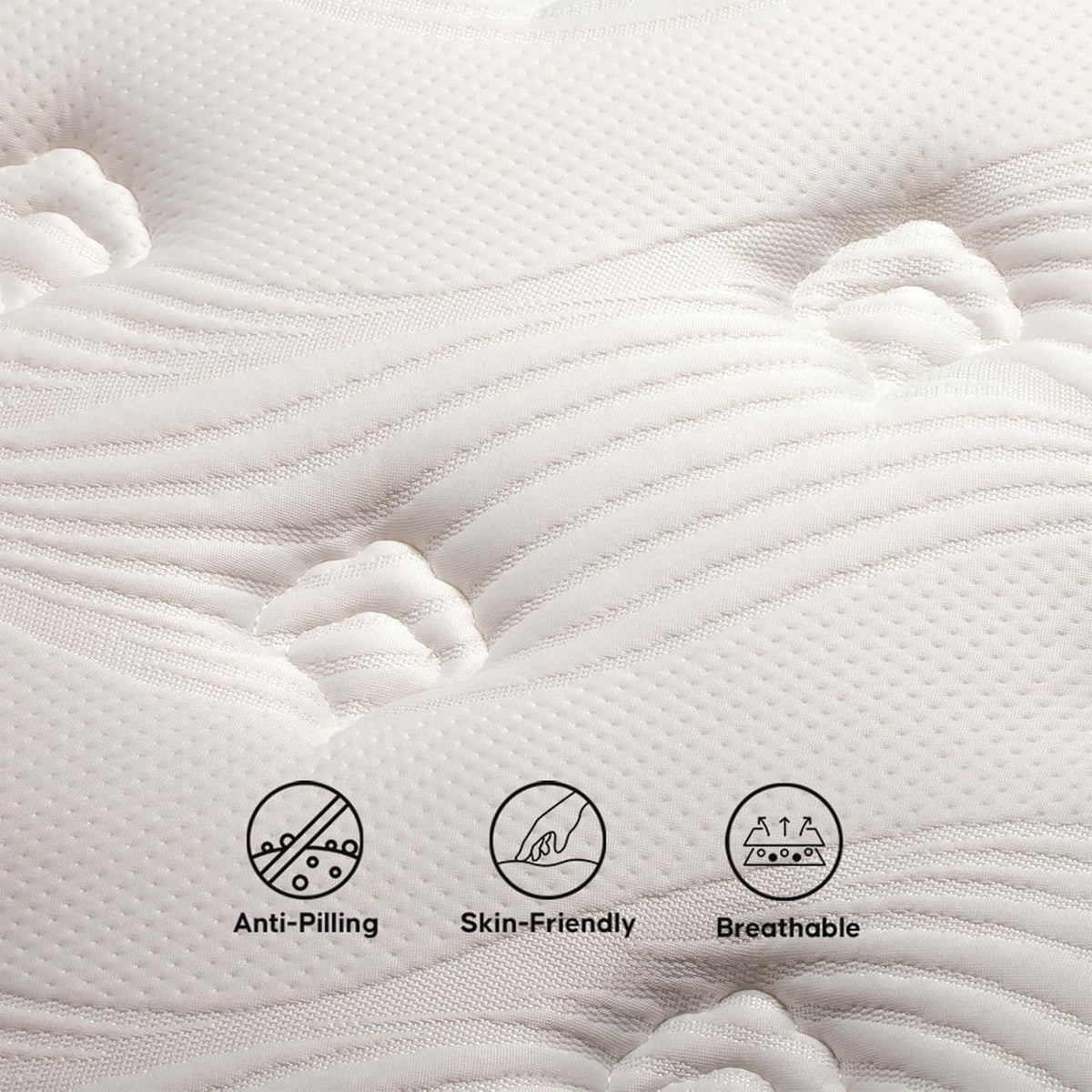 Queen Mattress, Mattress Queen Size in a Box, Queen Size Mattress 12 inch Medium Firm Colchones Queen with Individually Pocket Coils Springs, Motion Isolation, Edge Support