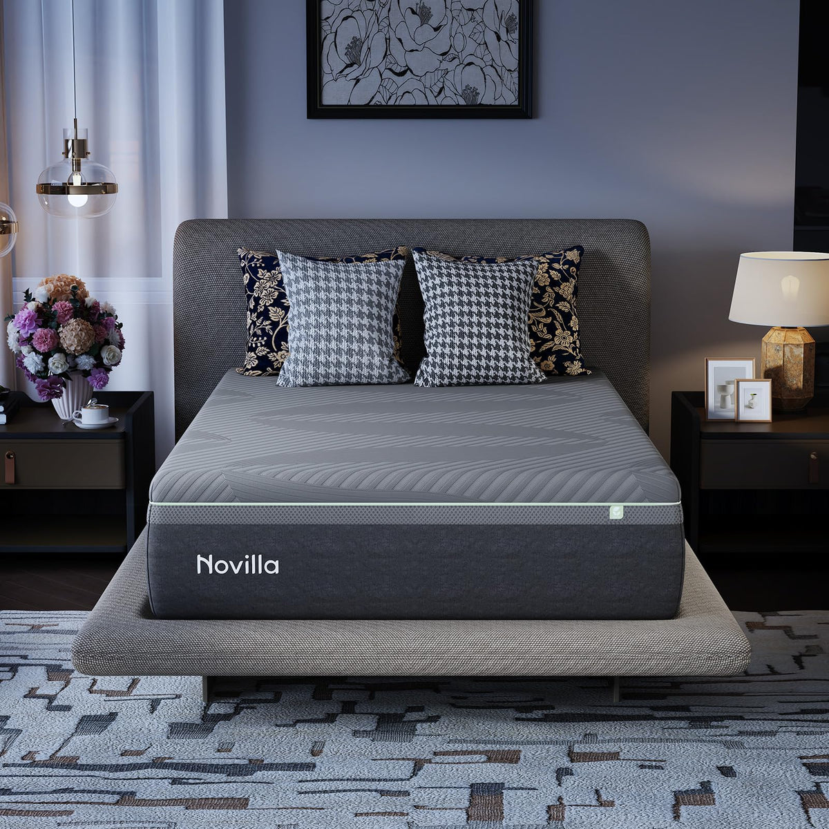 Novilla AiryFlow Full Size Mattress 14 Inch, Gel Memory Foam Mattress Full