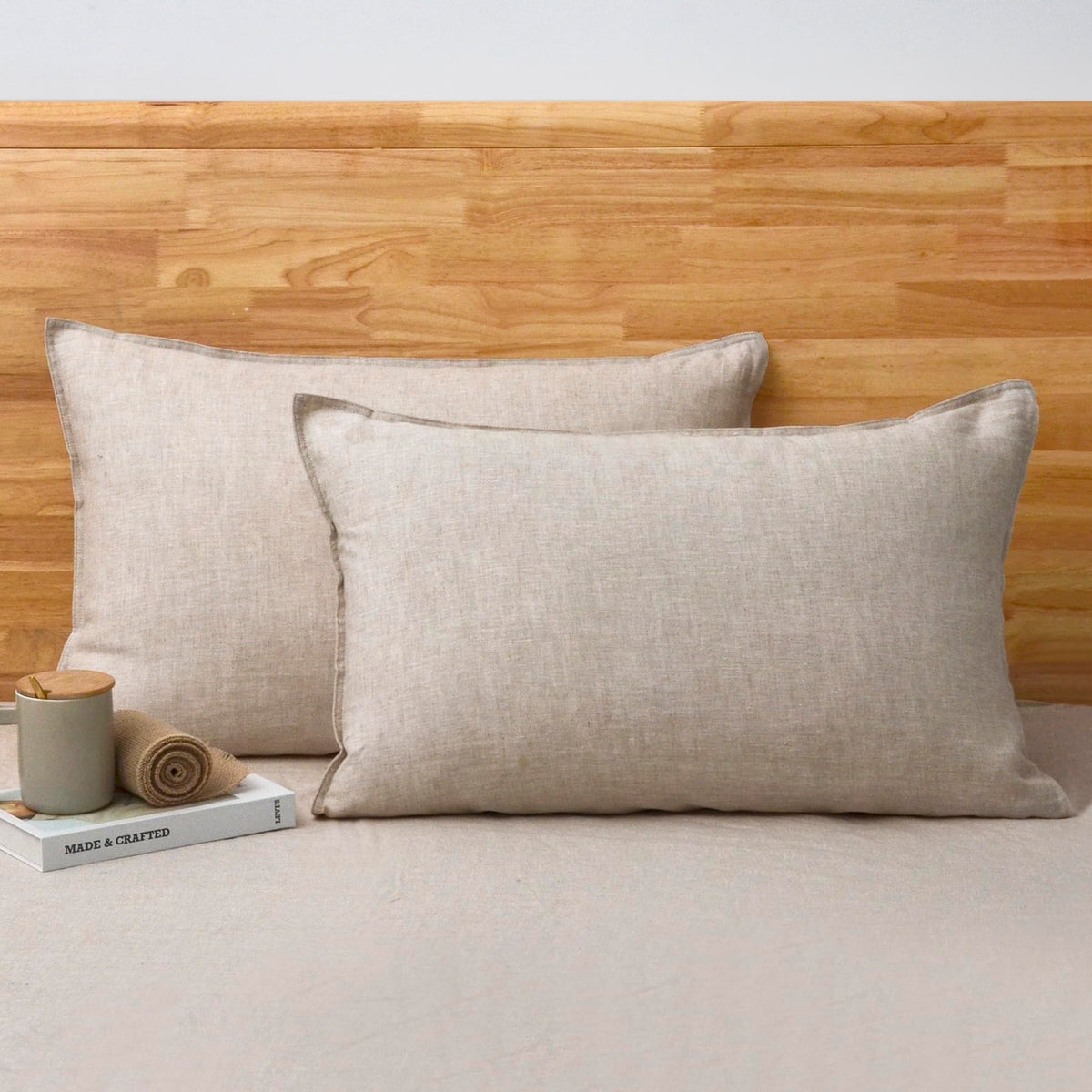 CHUFFED 100% Pure French Linen Body Pillow Cover 1 Pack,20x54 Inches, Ultra Soft & Breathable,Stone Washed Cooling Flax Linen Pillow Case with Hidden Zipper Closure for Adults