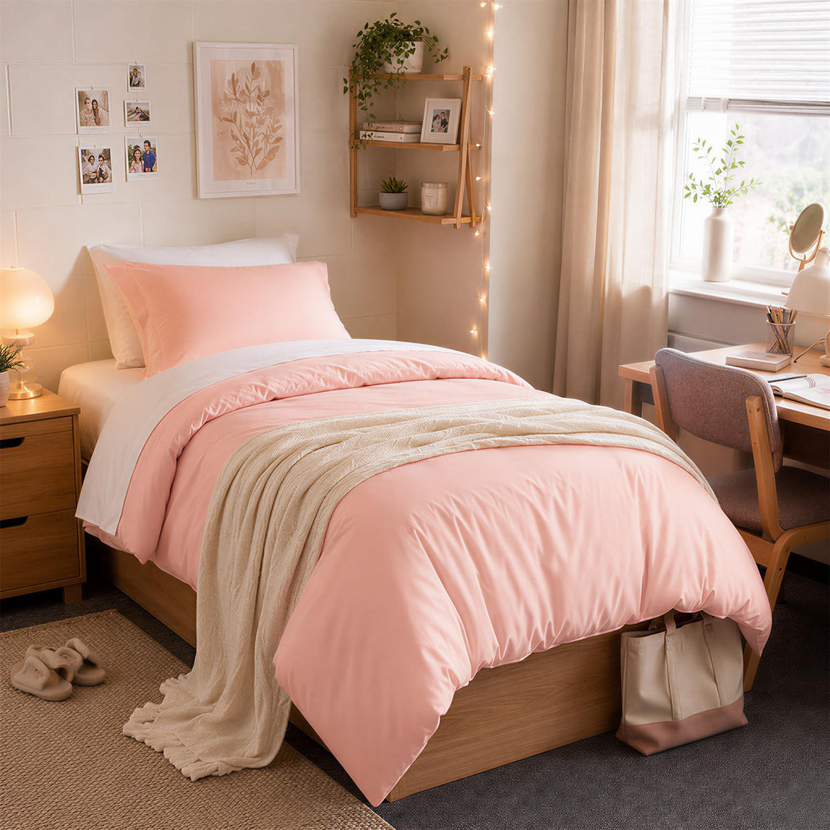 weigelia Pink Full Comforter Set with Sheets - 7 Pieces Bed in a Bag Full