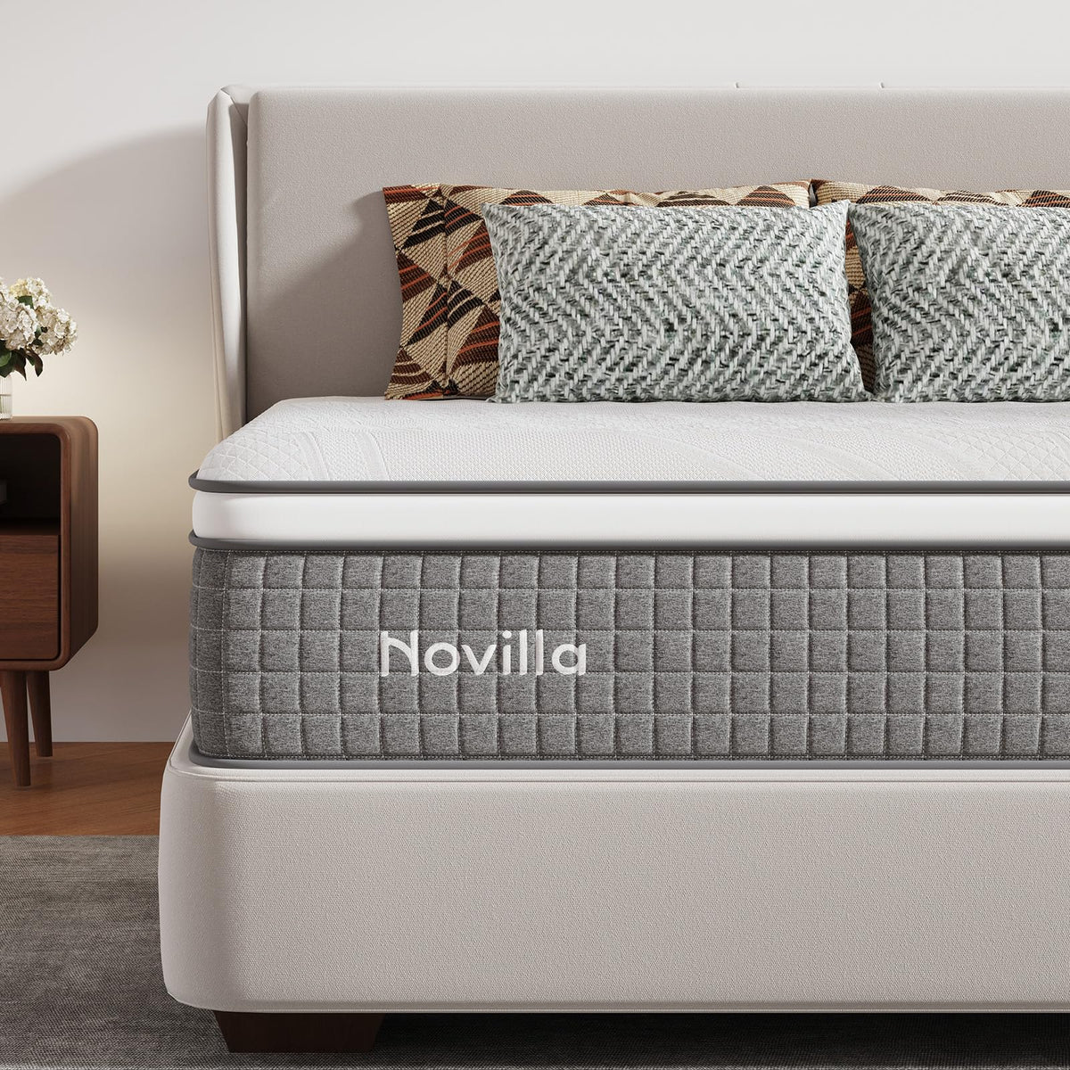 Novilla 14 Inch King Mattress,King Size Gel Memory Foam Hybrid Mattress