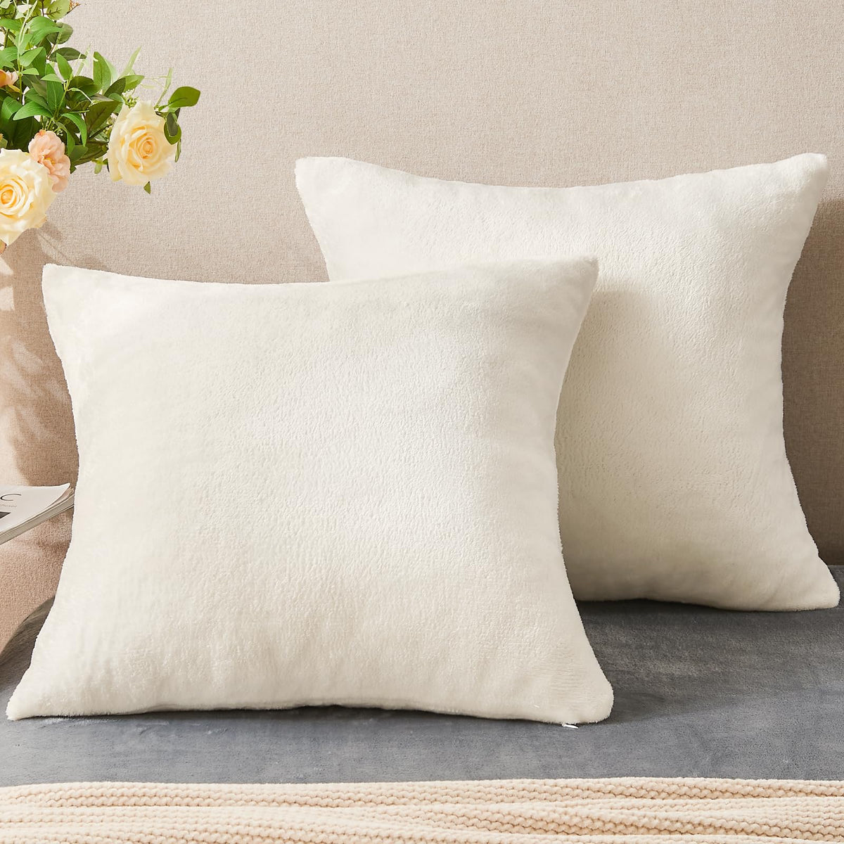 BEDELITE Body Pillow Cover with Zipper, Gray, 20x54 Inch, 1 Pack