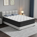 12 Inch Queen Size Mattress, Individually Wrapped Pocket Spring Mattress in a Box, Medium Firm, Breathable Skin Friendly Knit Cover with Fireproof Sponge, Pressure Relief & Motion Isolation,White