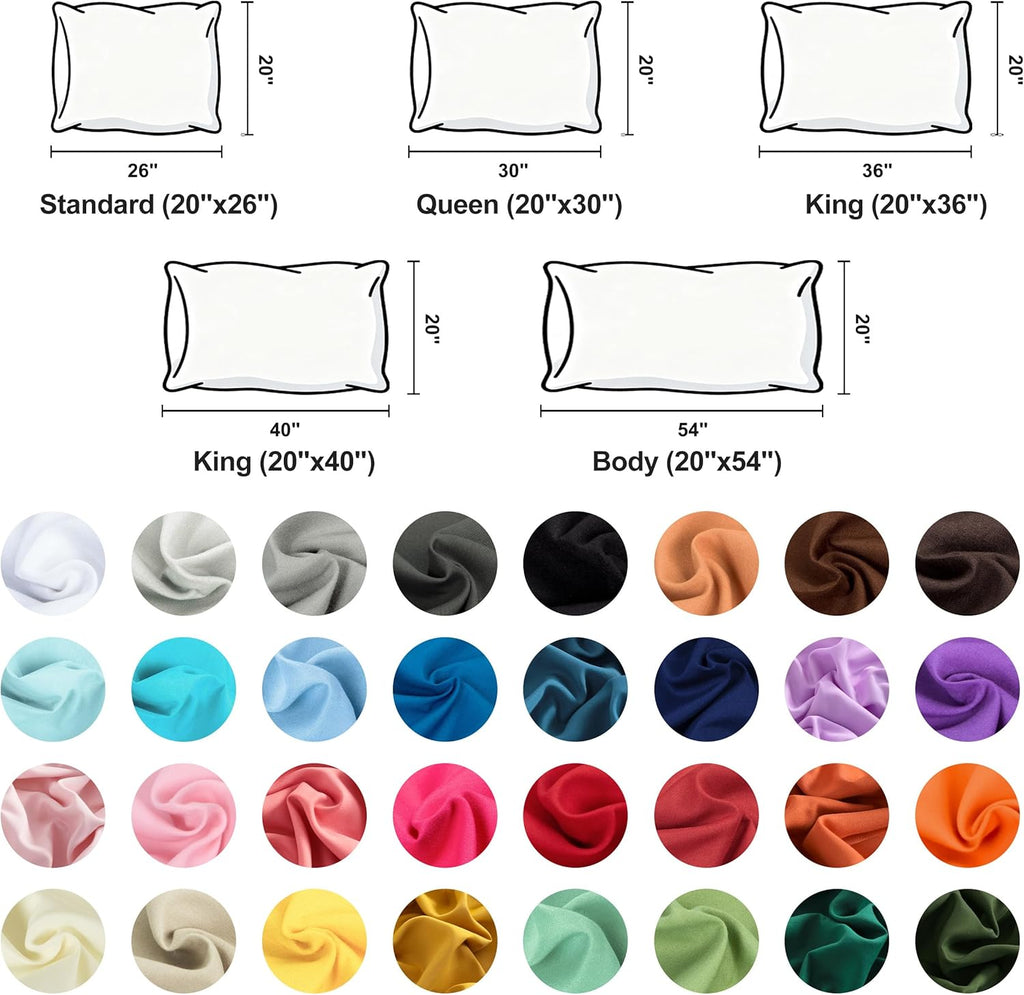 NTBAY Microfiber King Pillowcases, 2 Pack, 20 x 36, Dark Grey