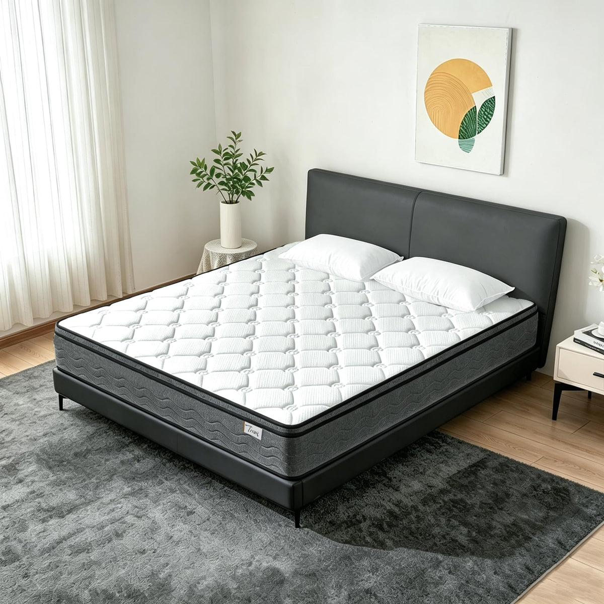 Queen Mattress, 12 Inch Queen Size Mattress in a Box, Pocketed Coils