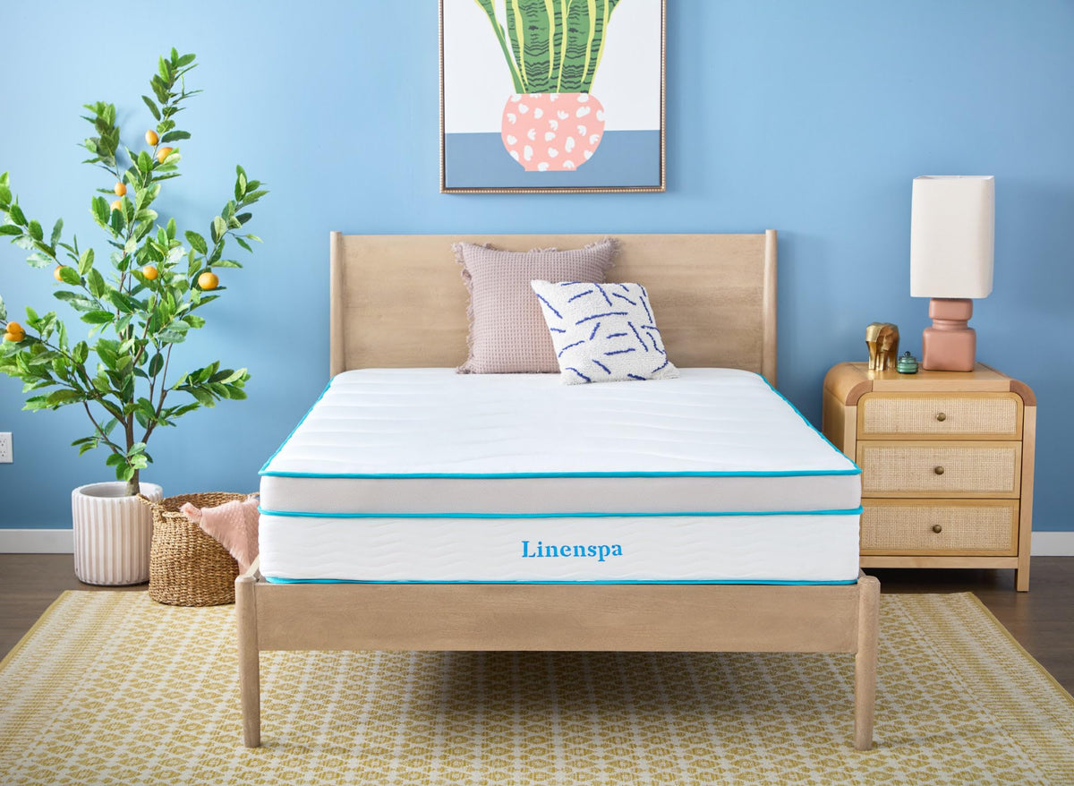 Linenspa 10 Inch Gel Infused Memory Foam Mattress – Queen Size – Medium Plush - Cooling Gel - Mattress in a Box - Primary or Guest Bedroom - Pressure Relieving and Breathable – CertiPUR-US Certified