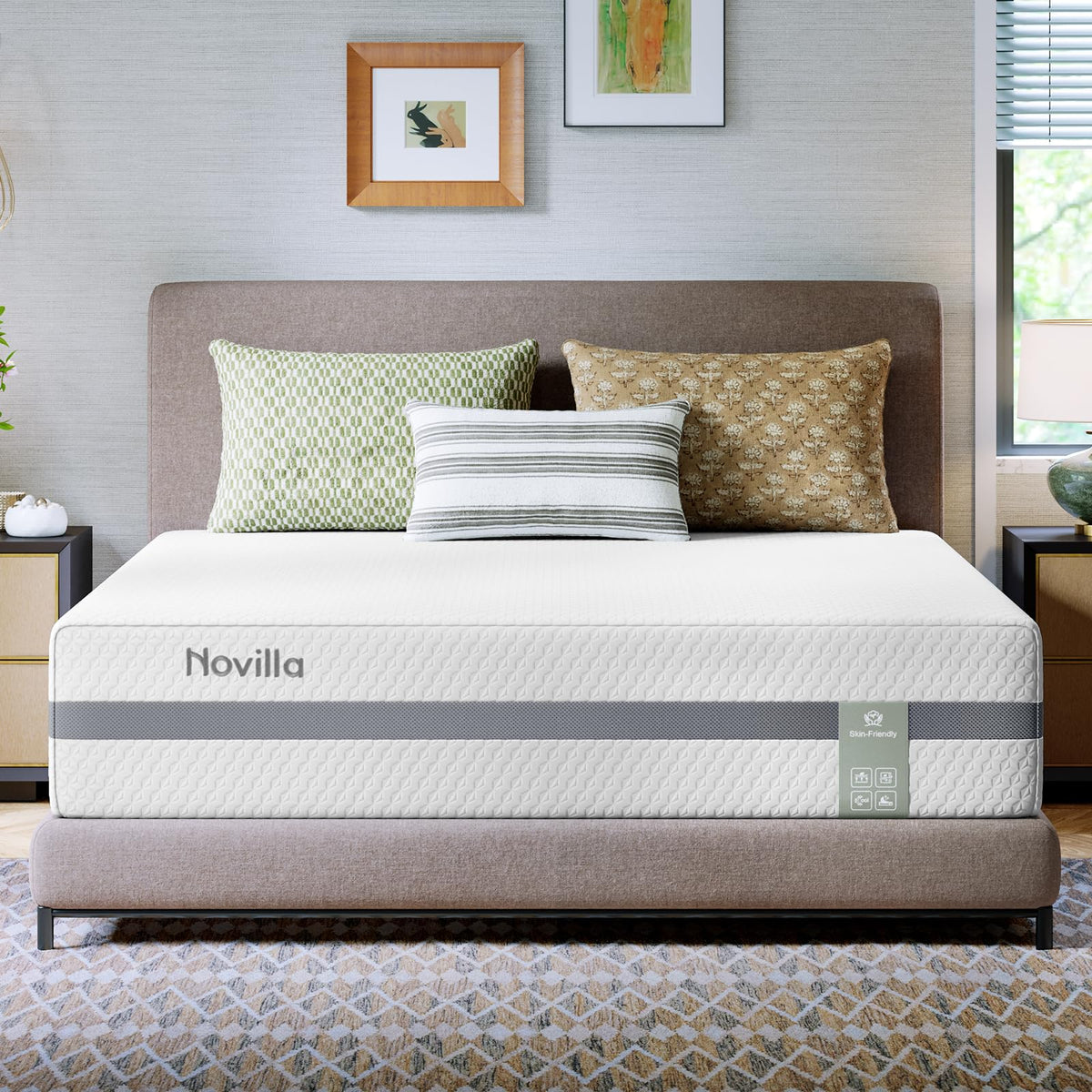 Novilla 14 inch King Size Mattress, Cooling Memory Foam Mattress King
