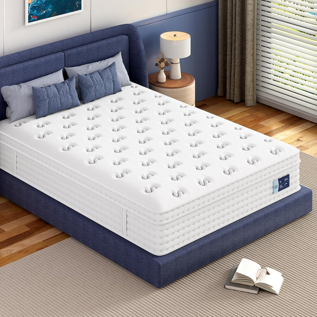 BedStory 12 Inch Firm Queen Hybrid Mattress in a Box, 365-Night Trial