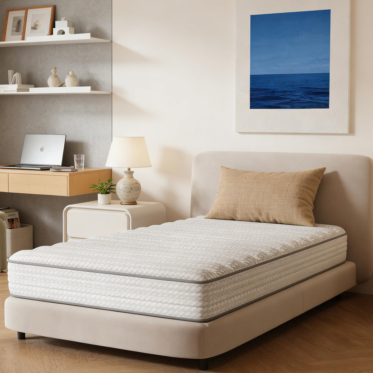 Novilla 14 Inch California King Mattress, Hypoallergenic & Back Pain Relief, Cal King Mattresses in a Box with Smarts Coils, Fiberglass Free CertiPUR-US Certified Colchones Cal No Box Spring Needed