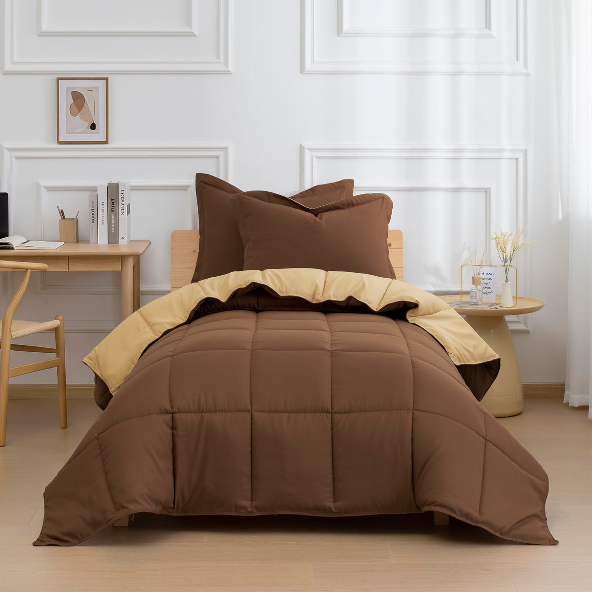 HIG 3pc Green Queen Size Bedding Comforter Set Duvet Insert Blanket