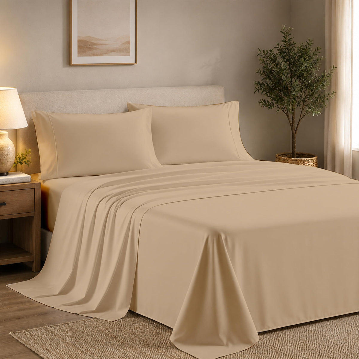 Queen Pillow Cases Set of 2, 400 Thread Count, White
