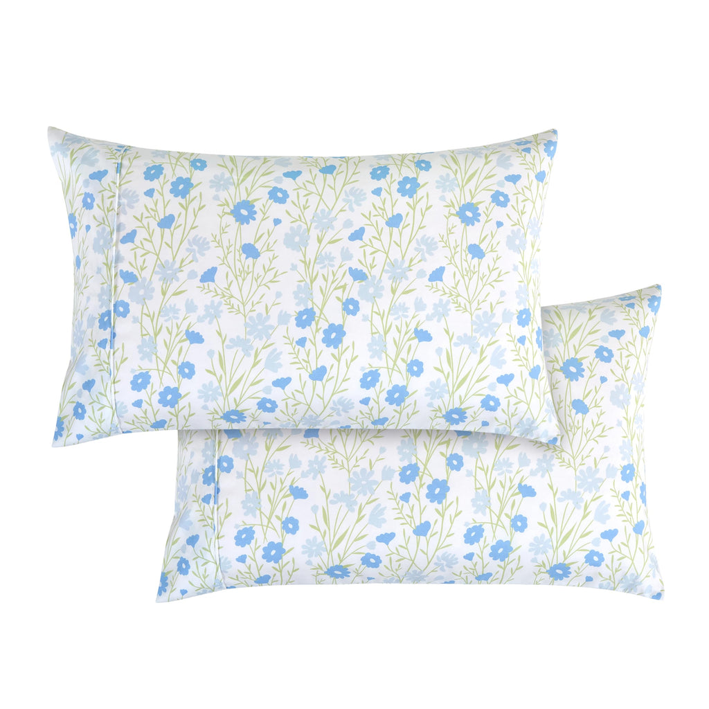 Elegant Comfort Ultra Soft Set of 2 Floral Print Pillowcases - 1500 Premium Hotel Quality Microfiber, Soft and Smooth Envelope Closure 2-Piece Pillow Covers - Standard/Queen, Paisley Gray