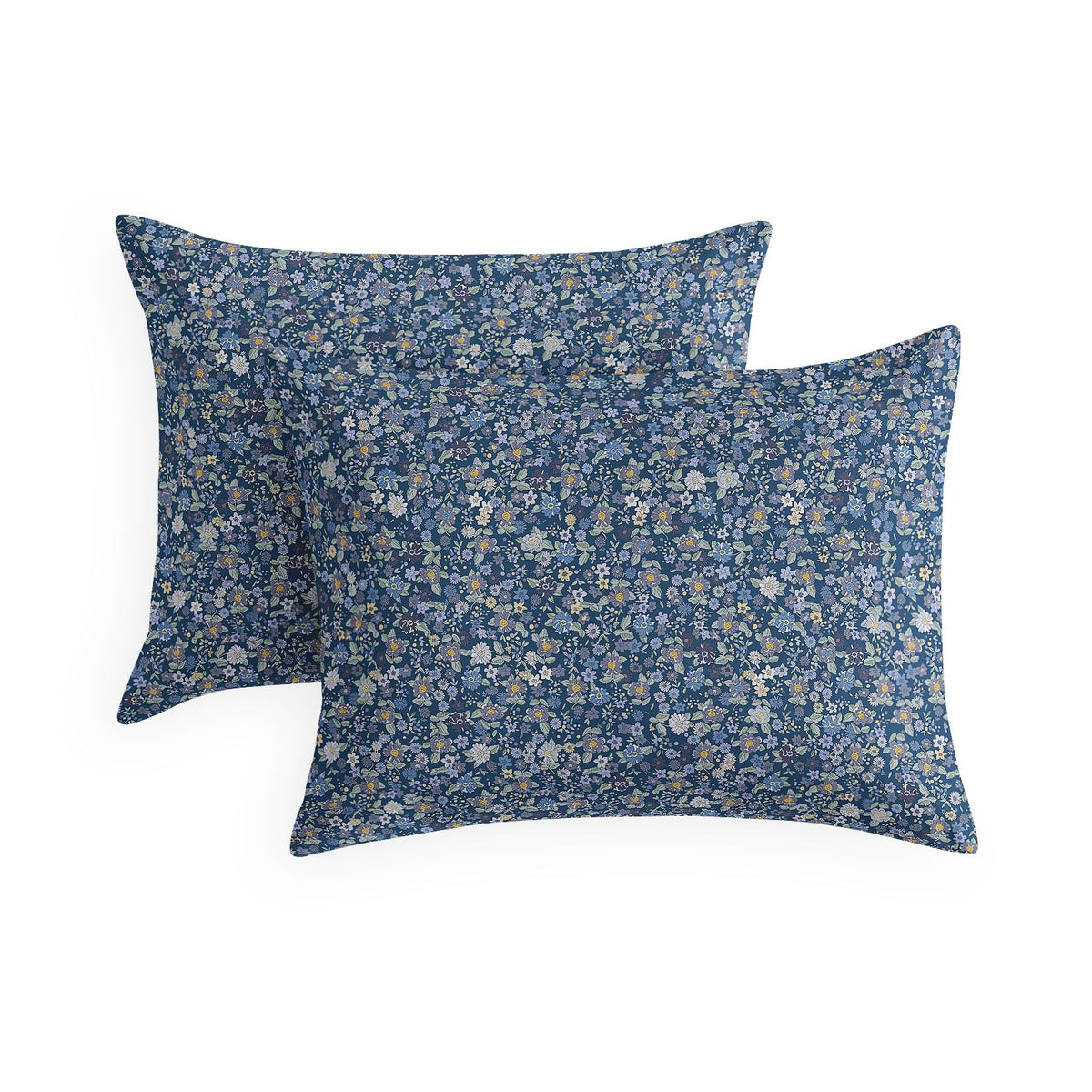 Wake In Cloud - Floral Pillow Cases, Cute Vintage Flower Shabby Chic Coquette Cottagecore Aesthetic, Set of 2 Soft Pillowcases Pillow Shams Covers, Cream Orange, Standard Size 20x26 Inches