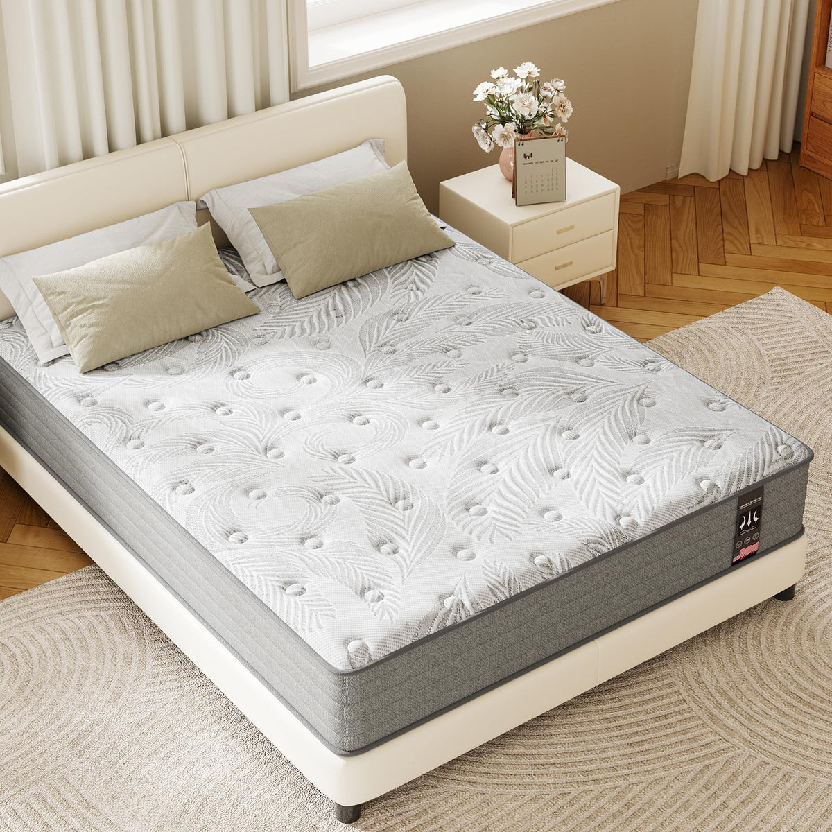 KOW Twin Mattress, 12 Inch Memory Foam Twin Size Mattress in a Box
