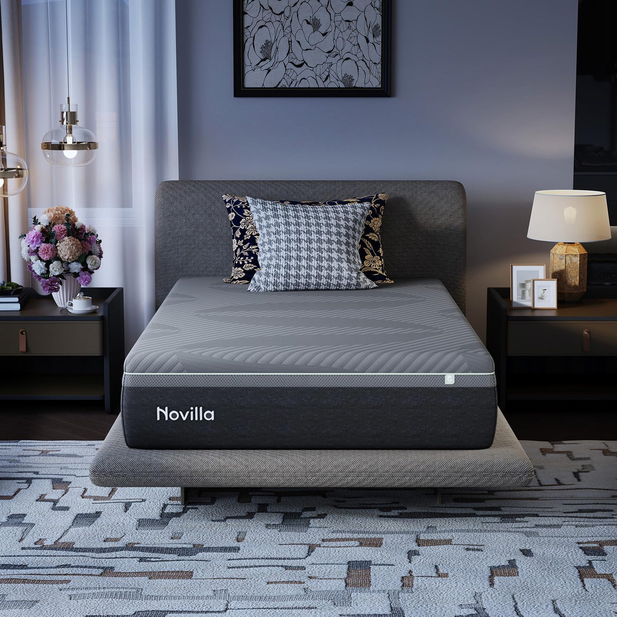 Novilla AiryFlow Full Size Mattress 14 Inch, Gel Memory Foam Mattress Full