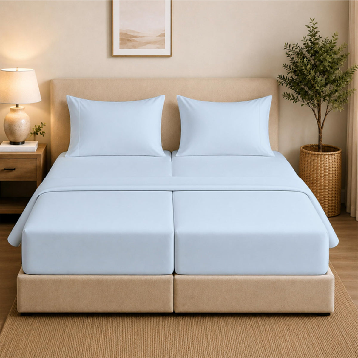 Queen Pillow Cases Set of 2, 400 Thread Count, White
