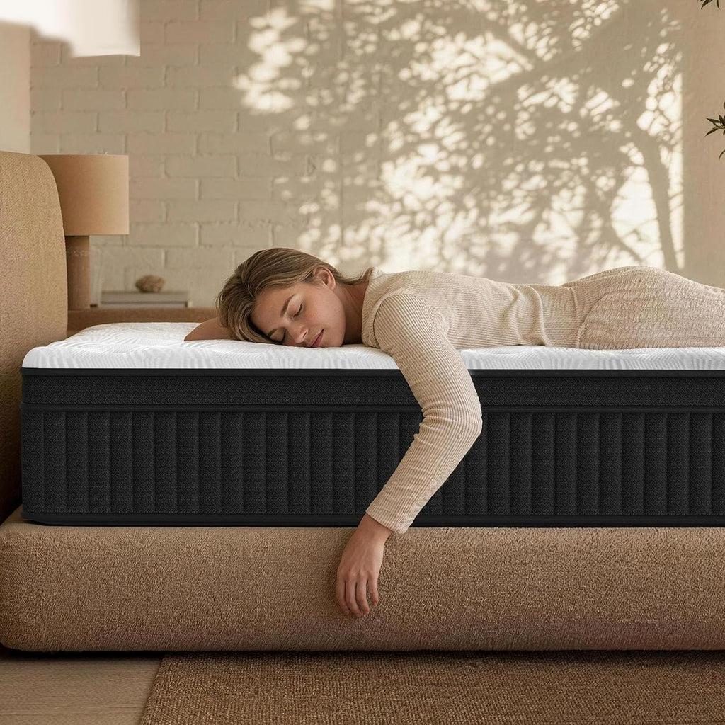 Queen Mattress, Mattress Queen Size in a Box, Queen Size Mattress 12 inch Medium Firm Colchones Queen with Individually Pocket Coils Springs, Motion Isolation, Edge Support
