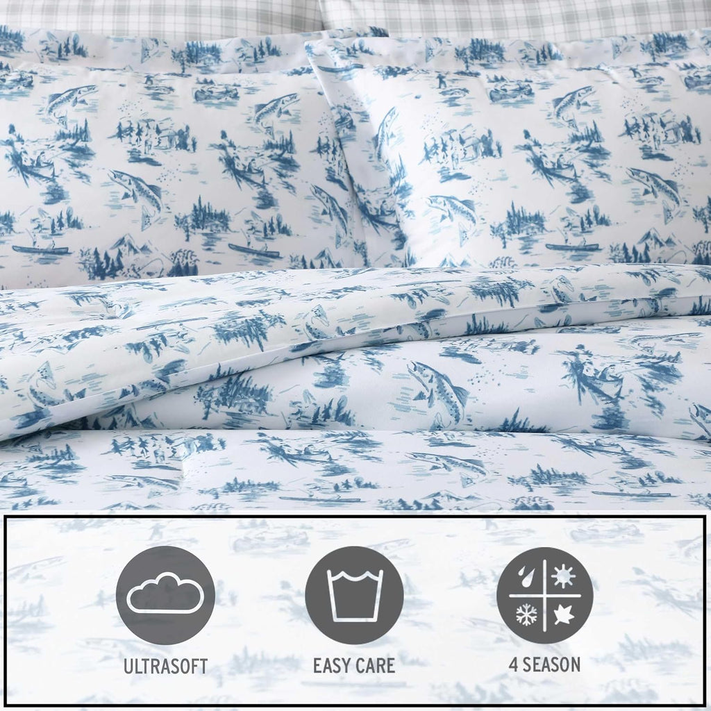 Eddie Bauer - Queen Size Comforter Set with Matching Shams