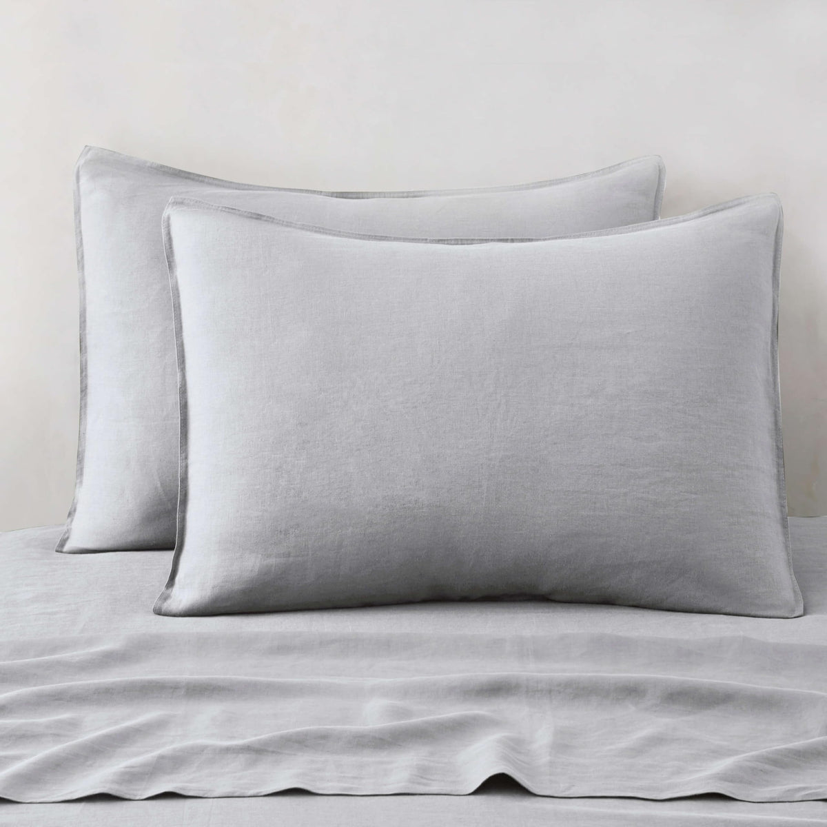 ATLINIA 100% Linen Pillow Shams Standard Size Natural Linen Pillow Case