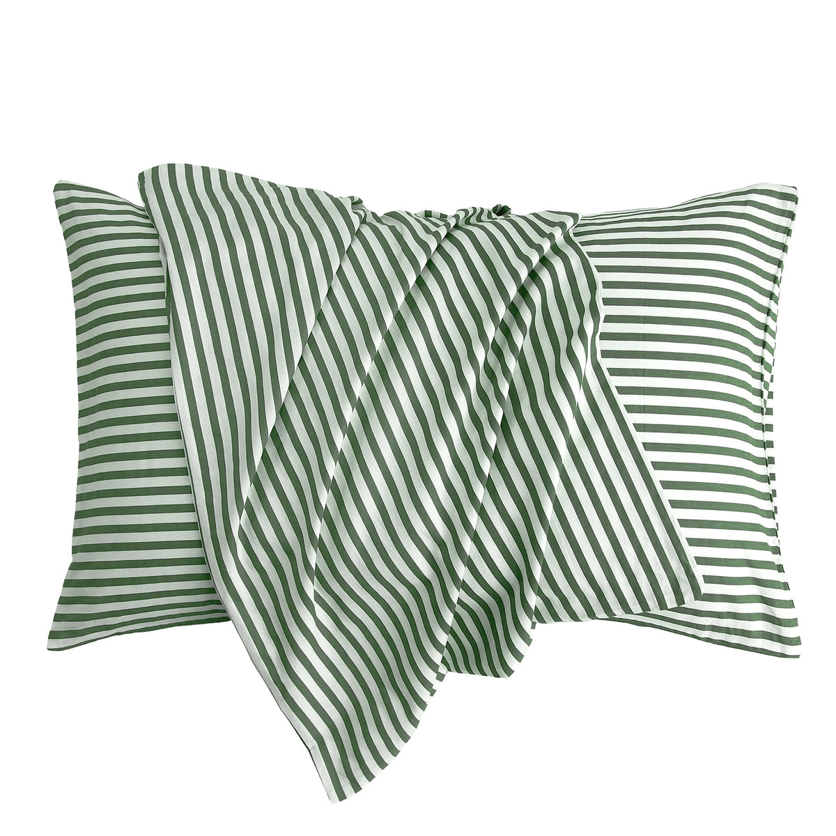 JELLYMONI Cotton Classic Striped Pillowcases Set of 2, Tan, Standard
