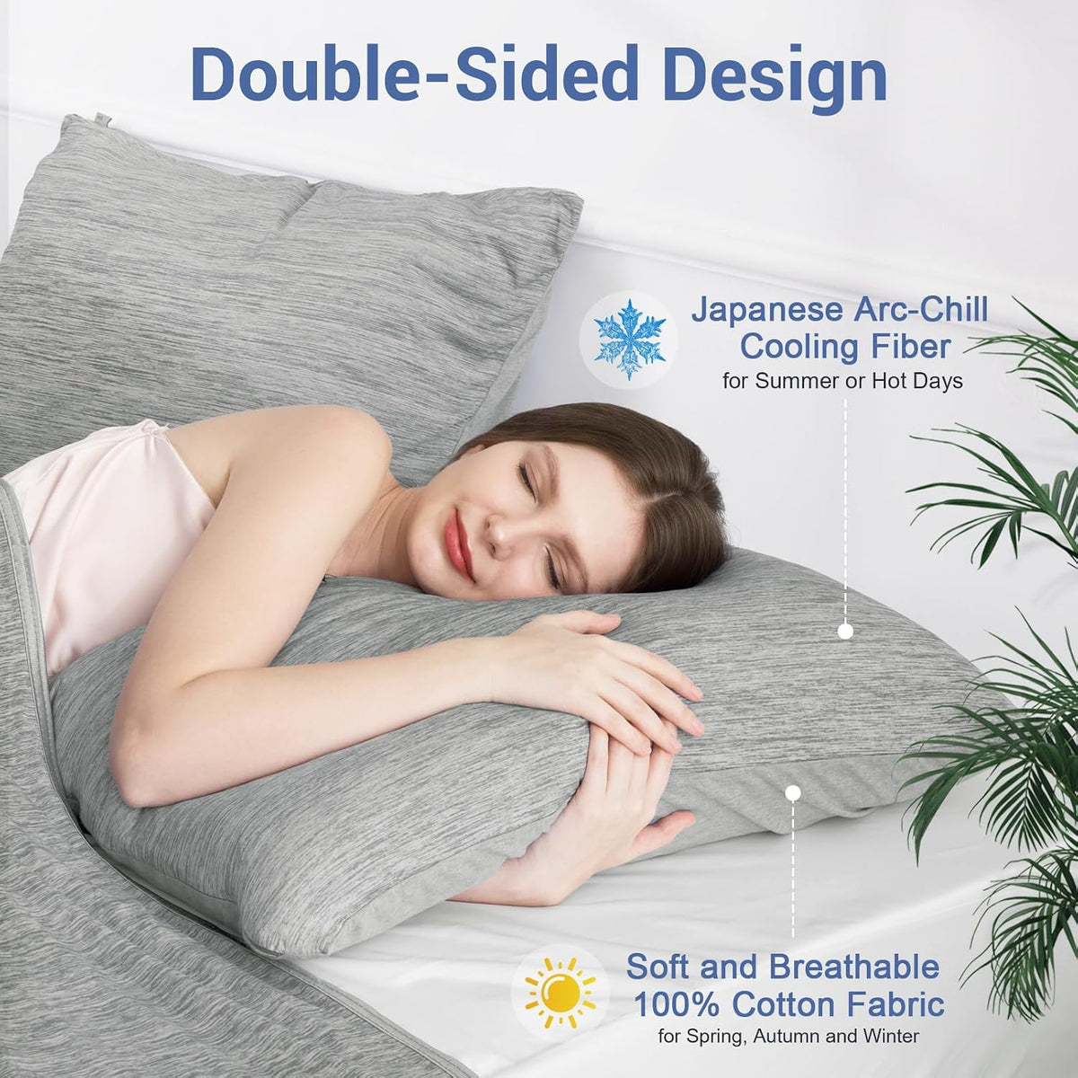 Elegear Cooling Pillow Cases for Hot Sleepers, Set of 2, Standard 20" x 26"