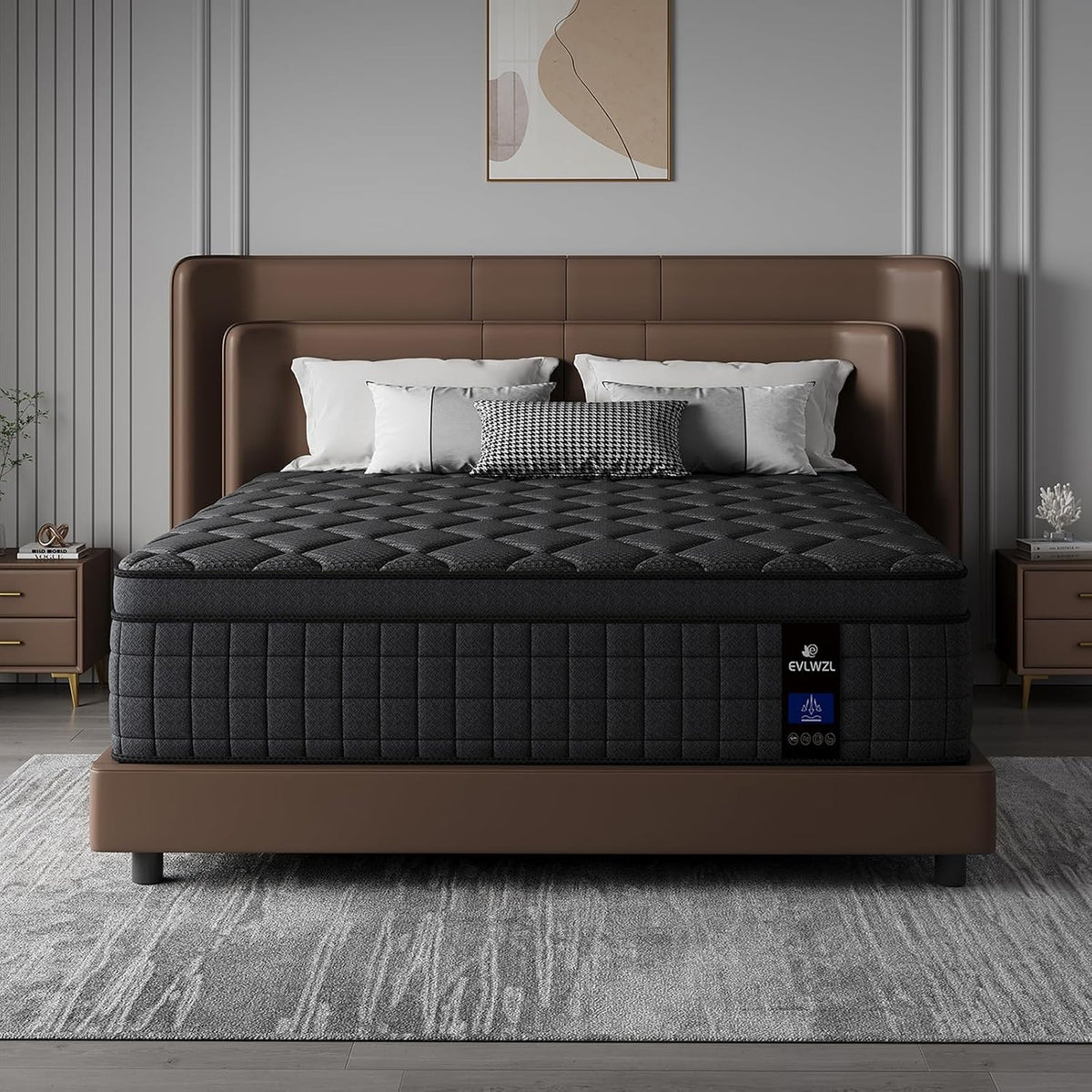 EVLWZL 14 Inch Twin Mattress, Medium Firm Hybrid Twin Mattresses, Memory Foam Mattress in a Box with Individually Wrapped Pocket Springs, Reinforced Edge Support, Pressure Relief, Motion Isolation