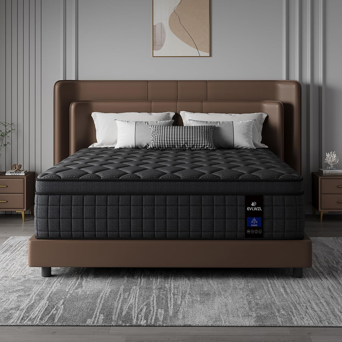 EVLWZL 14 Inch Twin Mattress, Medium Firm Hybrid Twin Mattresses, Memory Foam Mattress in a Box with Individually Wrapped Pocket Springs, Reinforced Edge Support, Pressure Relief, Motion Isolation