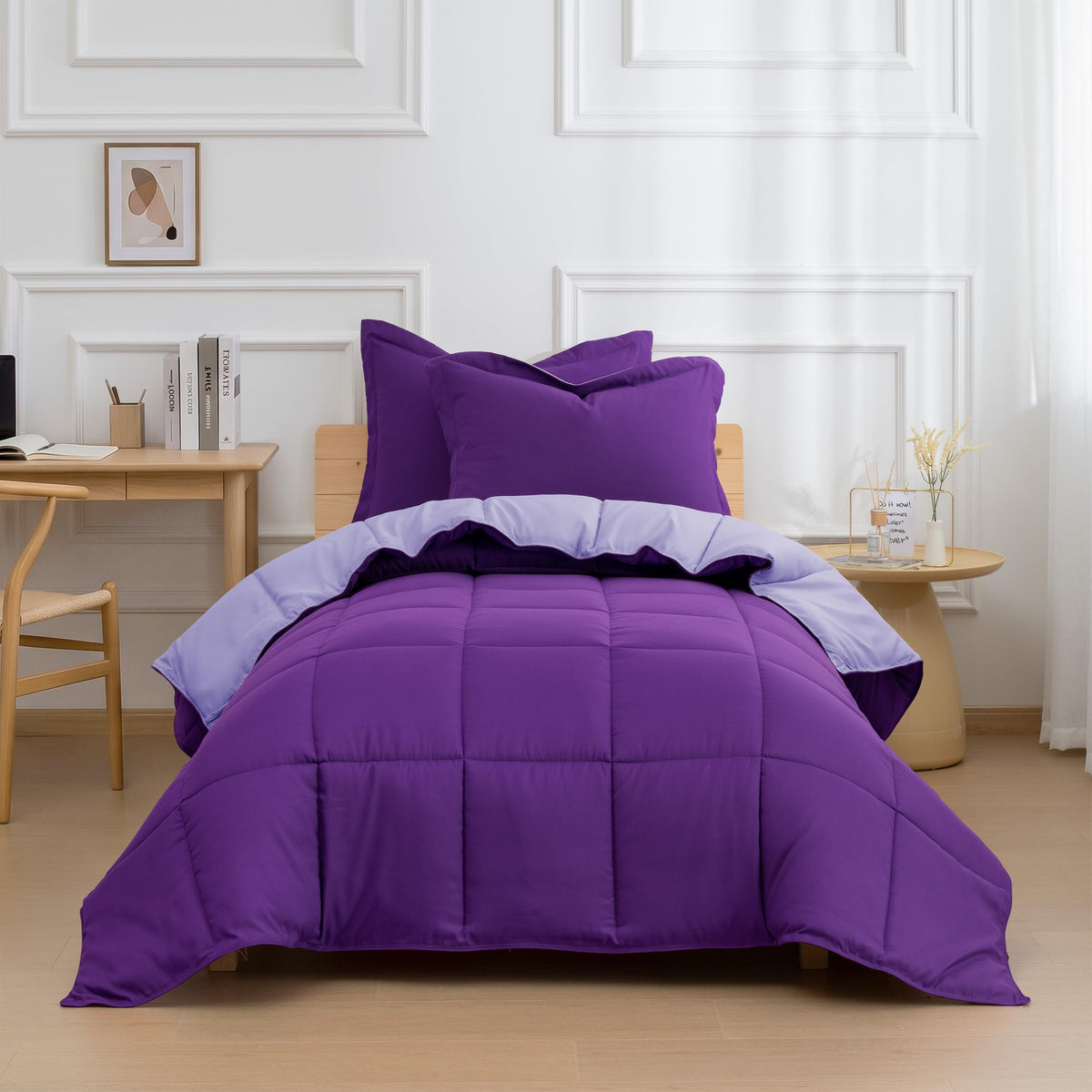 HIG 3pc Green Queen Size Bedding Comforter Set Duvet Insert Blanket