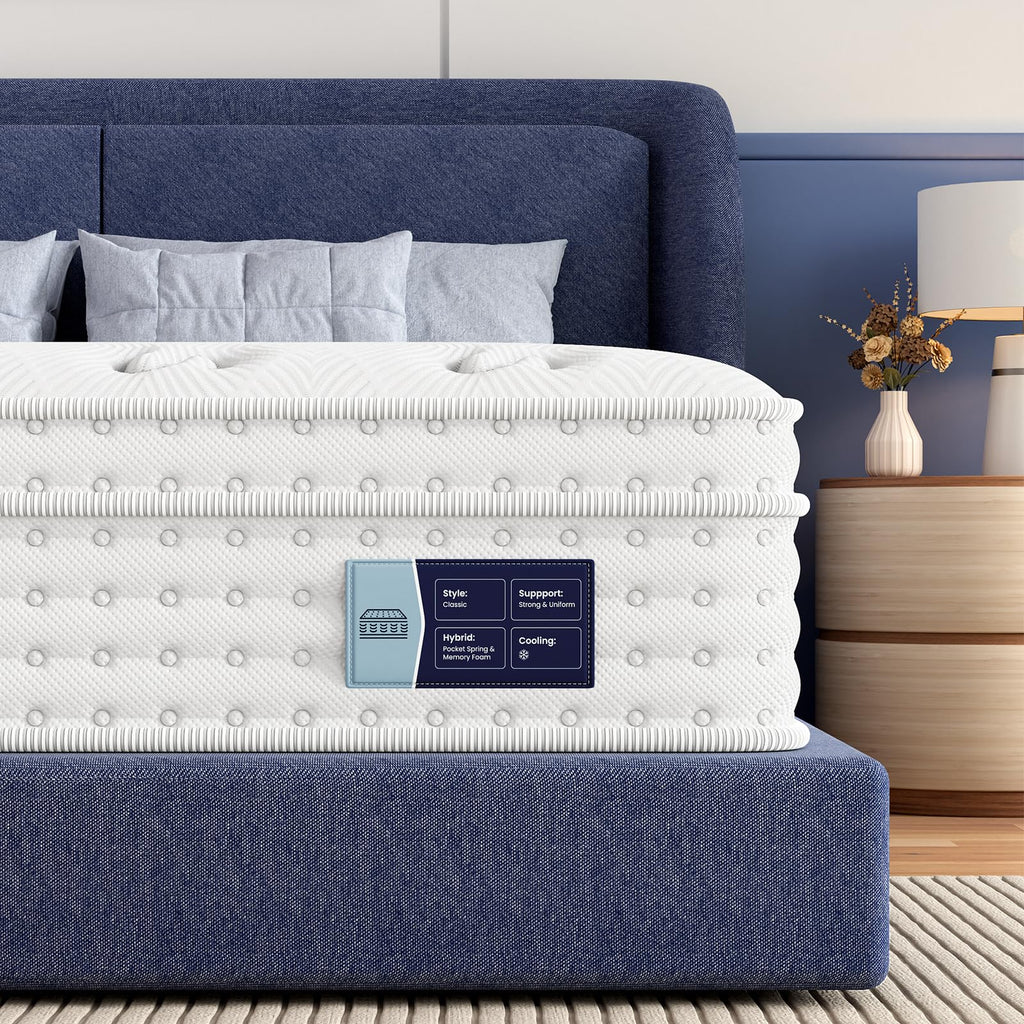 BedStory 12 Inch Firm Queen Hybrid Mattress in a Box, 365-Night Trial