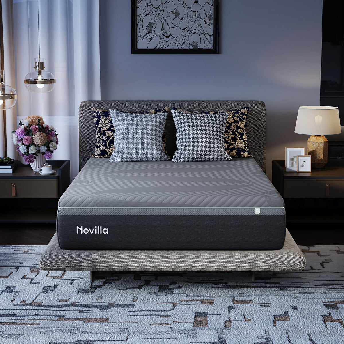 Novilla AiryFlow Full Size Mattress 14 Inch, Gel Memory Foam Mattress Full