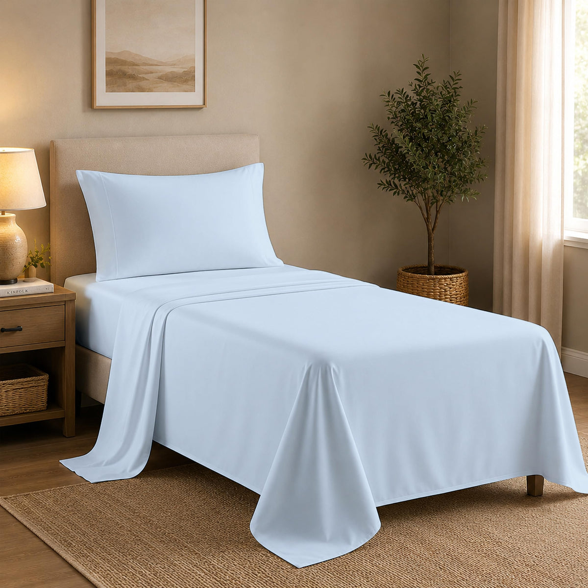Queen Pillow Cases Set of 2, 400 Thread Count, White