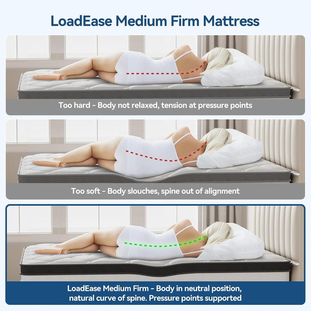 King Size Mattress,12 Inch King Mattress in a Box for Back Pain Relief, Upgrade Memory Foam and Pocket Coils Spring, Medium Firm, Excellent Motion Isolation, Edge Support, 80x76x12