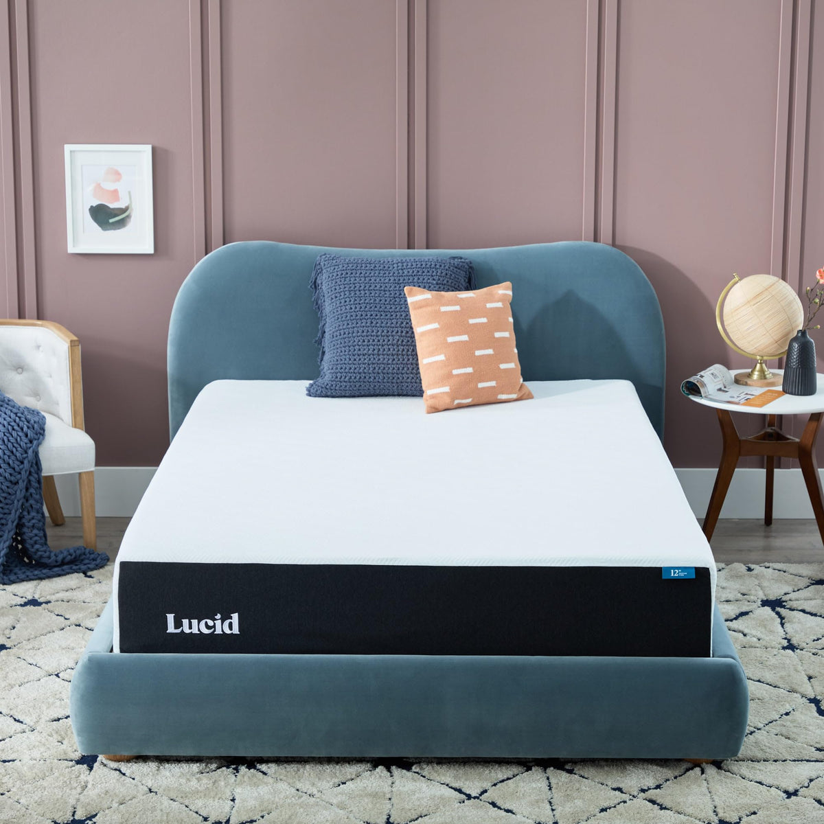 Lucid® 5" Firm Gel Memory Foam Mattress – Bamboo Charcoal & Cooling Gel – Fiberglass Free – Bed in a Box – CertiPUR-US® Certified – Full Size