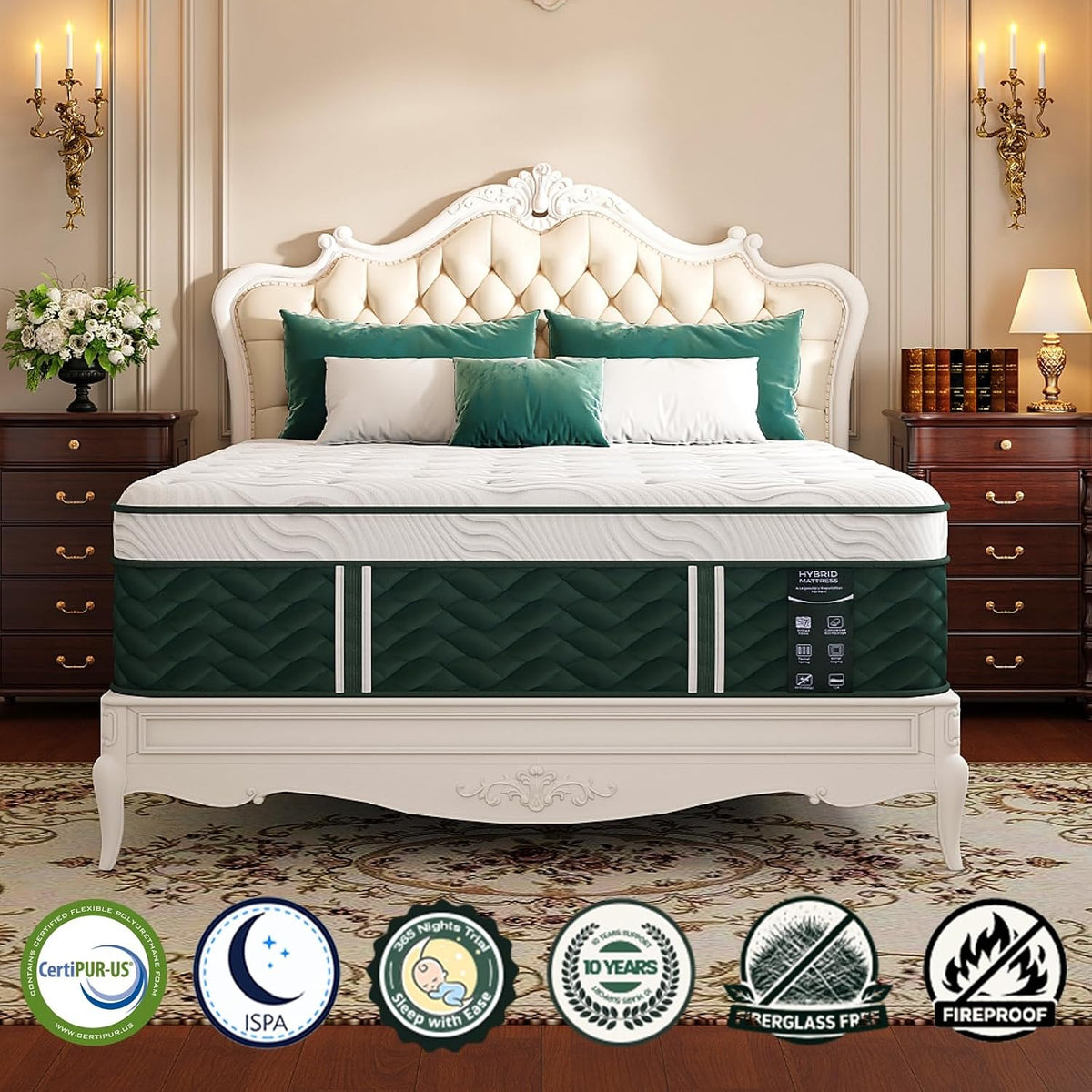 (Hotel-Level) Luxury 14 Inch California King Size Hybrid Bed Mattress