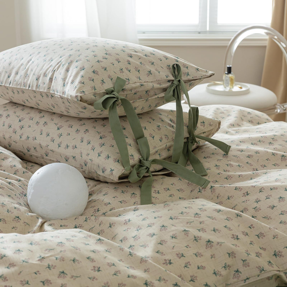 Tan Gingham Pillowcases Set Farmhouse Standard Size Pillow Shams Buffalo Taupe Plaid Pillowcases Set of 2, Grid Checkered Gingham Washed Cotton Pillow Covers with Envelope Closure, 20"×26"