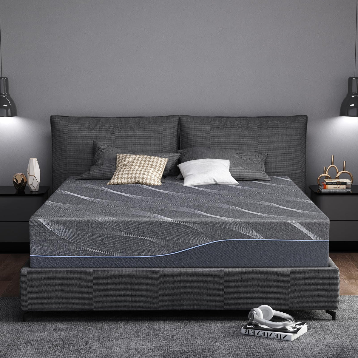 Extra Firm Mattress Full Size 8 Inch, Premier High Density Foam Mattresses in Box, Supportive Bed-Mattress for Back Pain, Pressure Relief, Removable Fiberglass Free Cover, CertiPUR-US, 75'' x 54''