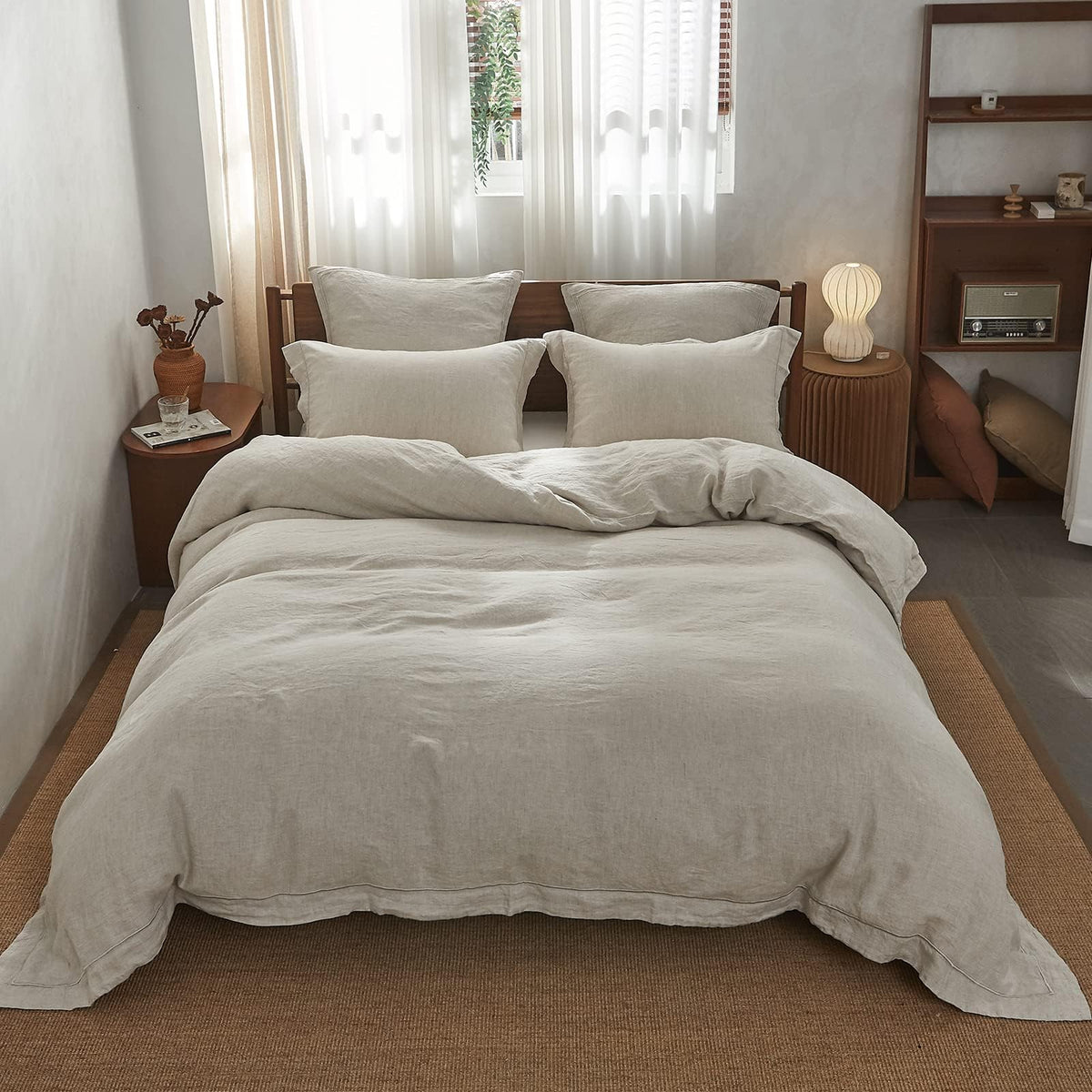 Simple&Opulence Body Pillow Cover 20" x 54",100% Pure Linen, Ultra Soft and Breathable, Body Pillowcase with Envelope Closure for Adults(Linen)