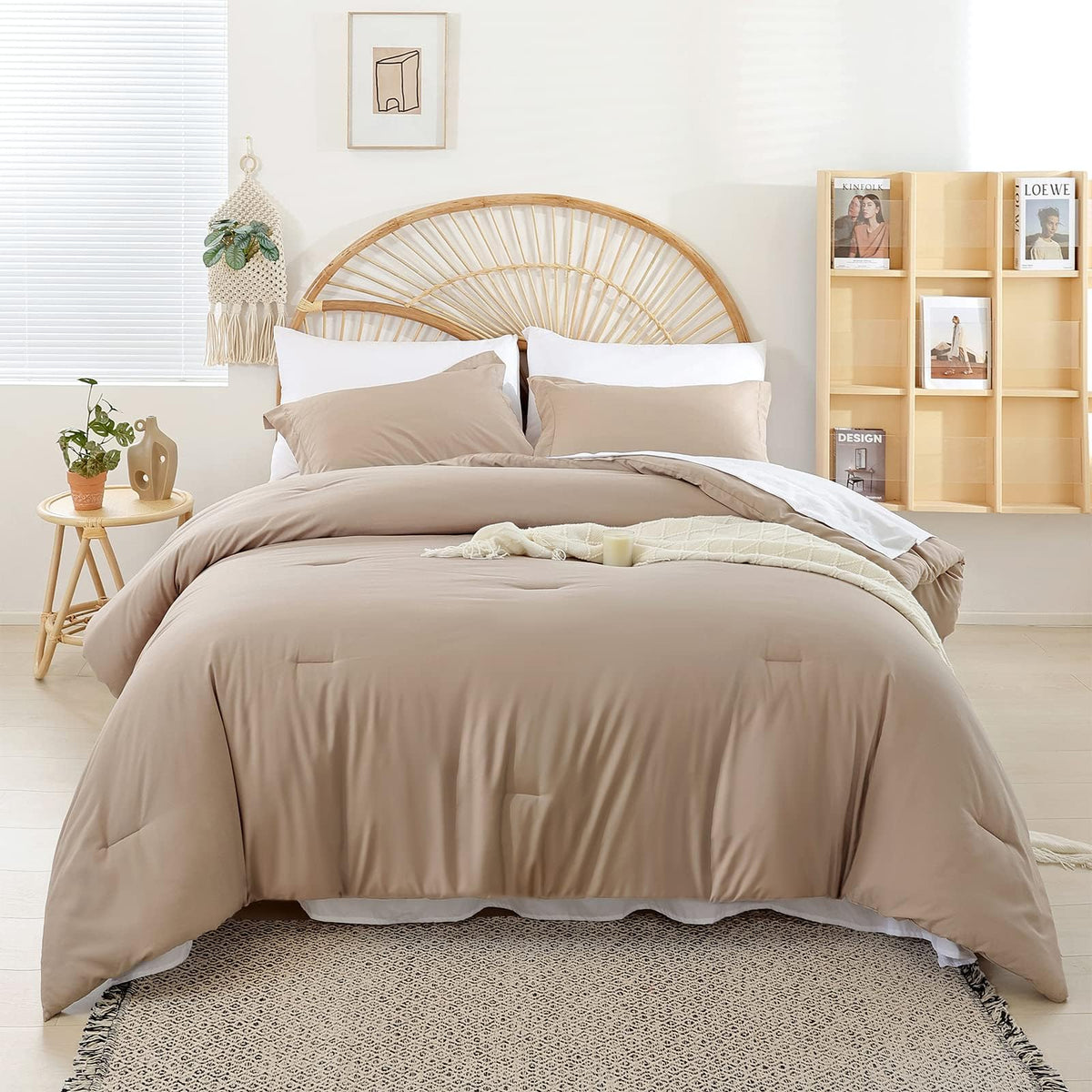 weigelia Pink Full Comforter Set with Sheets - 7 Pieces Bed in a Bag Full