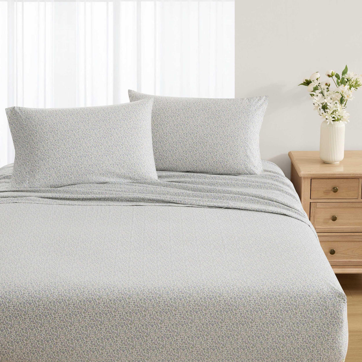 Laura Ashley - Standard Size Cotton Percale Pillowcase Set, 2 Pack