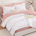 Andency Floral Full Comforter Set, 7 Pieces Cute Blue Coquette Bedding
