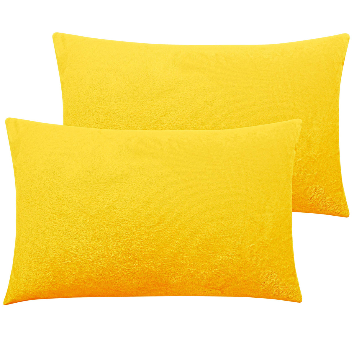 NTBAY King Velvet Pillowcases, Set of 2, Zipper, Camel