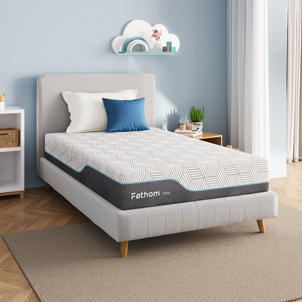 FATHOM Medium King Mattress 12 Inch Memory Foam Mattress King Size Bed in a Box for Back Pain Relief and Cool Sleep with Gel Foam and Removeable Fiberglass Free Cover, CertiPUR-US Certified