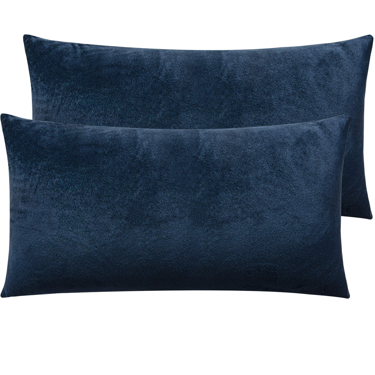 NTBAY King Velvet Pillowcases, Set of 2, Zipper, Camel